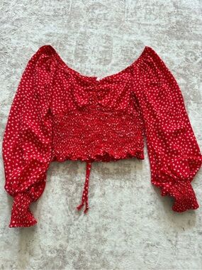 sienna sky long sleeve crop top